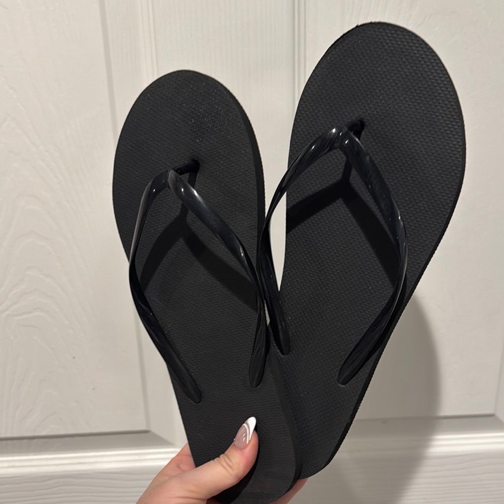 Black Flip Flops